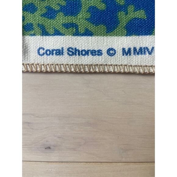 Brunschwig & Fils "Coral Shores" fabric vintage swatch 27 x 33 - Picture 5 of 7